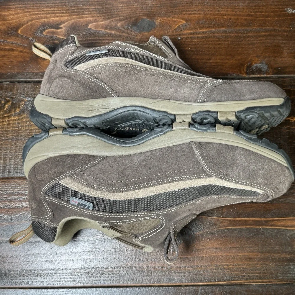 L.L. Bean Mens Tek 2.5 Casual Hiking Shoes Brown Leather Waterproof 11 M
